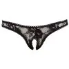 Ashley Sexy String Met Open Kruis - Zwart