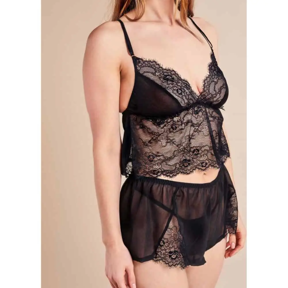 Clementine Shortama Setje - Zwart 3 Clementine Shortama Setje - Zwart - Afbeelding 3