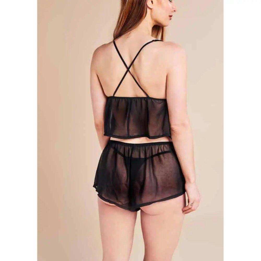 Clementine Shortama Setje - Zwart 4 Clementine Shortama Setje - Zwart - Afbeelding 4