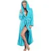 Diana Lange Badjas Voor Dames Met Capuchon - Cyaan