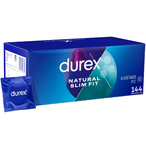 Durex Condooms Natural Slim Fit Voordeelverpakking 144st. 1 Durex Condooms Natural Slim Fit Voordeelverpakking 144st.