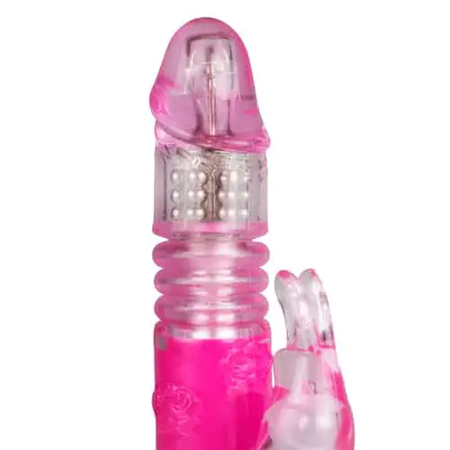 EasyToys Stotende Rabbit Vibrator - Roze 4 EasyToys Stotende Rabbit Vibrator - Roze - Afbeelding 4