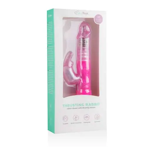 EasyToys Stotende Rabbit Vibrator - Roze 7 EasyToys Stotende Rabbit Vibrator - Roze - Afbeelding 7