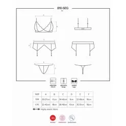 Eva Kanten Jarretel Lingerie Setje - Zwart -Verzorging Winkel Eva Kanten Jarretel Lingerie Setje Zwart 5