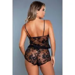 Fleur Cami Shortama Setje - Zwart -Verzorging Winkel Fleur Cami Shortama setje Zwart 3