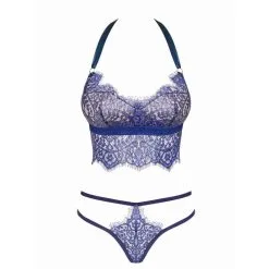 Flowlace Lingerie Setje Van Kant - Blauw 6 Flowlace Lingerie Setje Van Kant - Blauw -Verzorging Winkel Flowlace Lingerie Setje van Kant Blauw 3