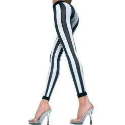 Gestreepte Legging - Zwart-Wit