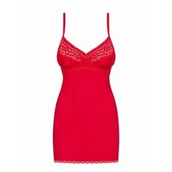 Jolierose Nachthemd Met Kanten Cups En String - Rood -Verzorging Winkel Jolierose Nachthemd met Kanten Cups en String Rood 5