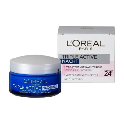 L'Oreal Triple Active Nachtcreme Normale Huid 1 L'Oreal Triple Active Nachtcreme Normale Huid