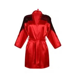 Marion Satijnen Kimono Met Kant - Rood -Verzorging Winkel Marion Satijnen Kimono met Kant Rood 3