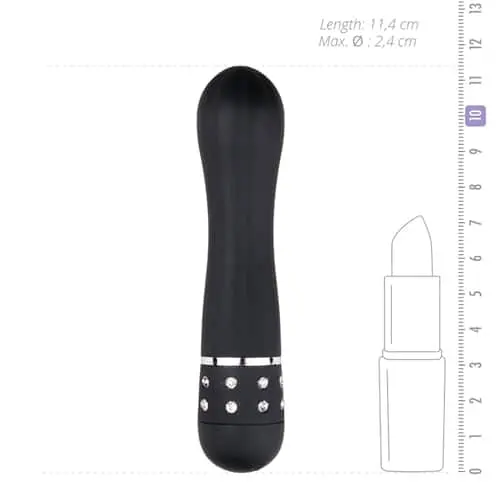 Mini Vibrator Gelinieerd - Zwart 2 Mini Vibrator Gelinieerd - Zwart - Afbeelding 2