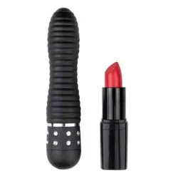 Mini Vibrator Geribbeld - Zwart -Verzorging Winkel Mini Vibrator Geribbeld Zwart 3