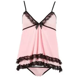 Rosa Sexy Babydoll Setje Met Kant - Roze 7 Rosa Sexy Babydoll Setje Met Kant - Roze -Verzorging Winkel Rosa Sexy Babydoll Setje met Kant Roze 3