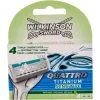 Wilkinson Quattro Titanium Sensitive Scheermesjes 4 Stuks